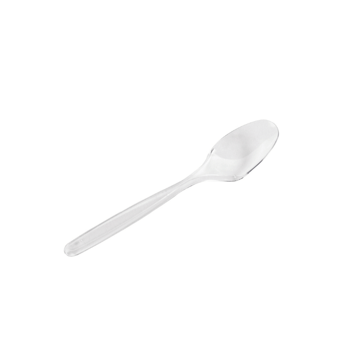 12 stk. Gennemsigtige Plastik Teske - Fantastisk Tilbud!