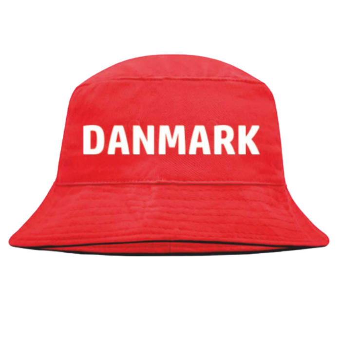Danmark Bøllehat i Rød - Få den nu!