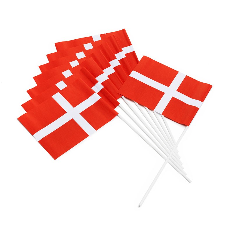 Danmark Flag Dannebro 10x40 cm - Festligt Tilbehør
