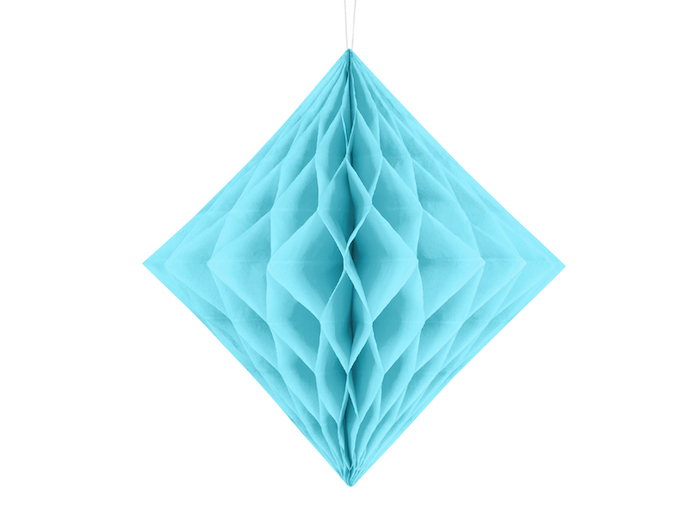 Diamant Honeycomb Lyseblå - Perfekt til Festdekorationer