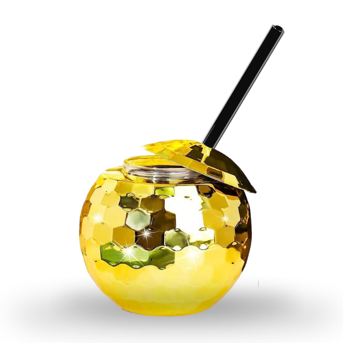 Diskokugle Cocktailglas i Guld - 500 ml