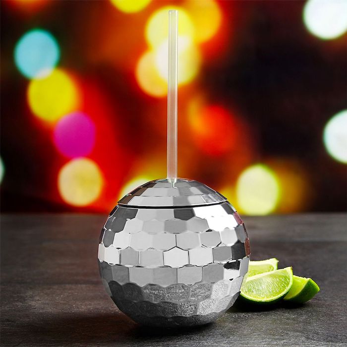 Diskokugle Cocktailglas i Sølv - Perfekt til Fest!