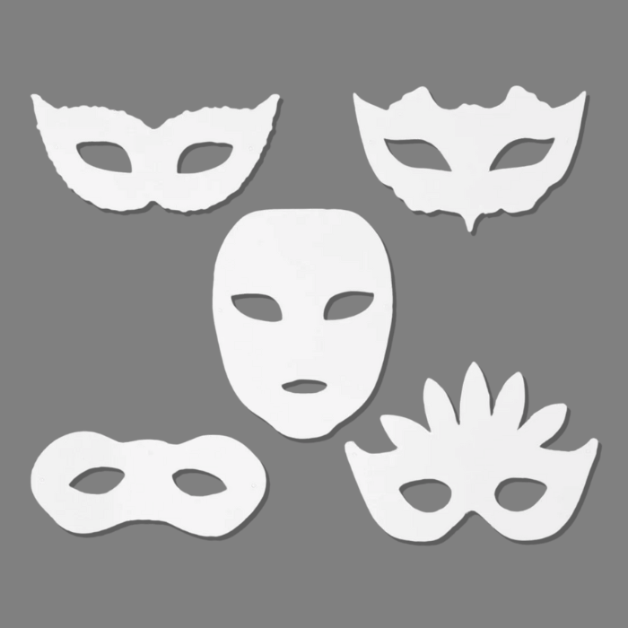 DIY Mal Selv Masker - 16 Assorteret Designs