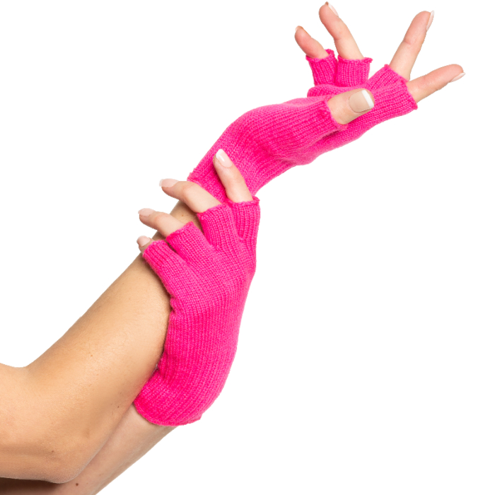 Fingerløse Neon Pink Handsker til Kvinder - Unik Stil!
