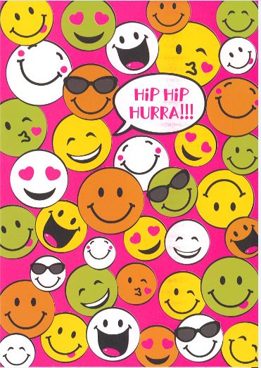 Farverigt Fødselsdagskort med Smiley – Gør Dagen Festlig!