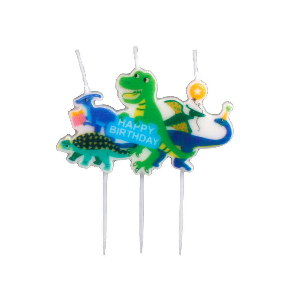 Dinosaur Fødselsdagslys til Festen - 9 cm
