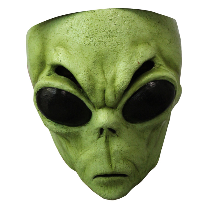 Grøn Alien Maske til Halloween - Udforsk Universet!