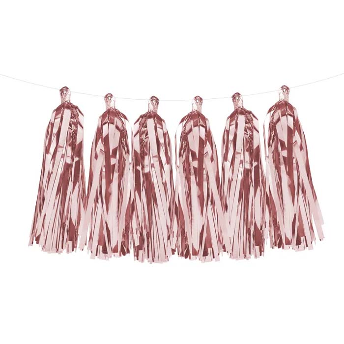 Guirlande med Rose Gold Kvaster - Festpynt til Temaer