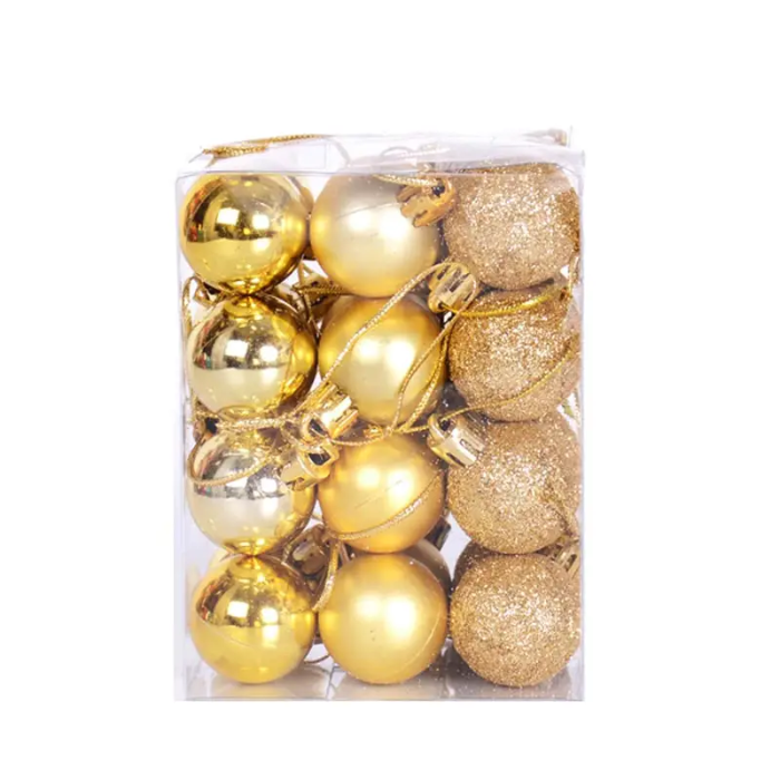 Guld Julekugler - 36 stk. til julepyntning