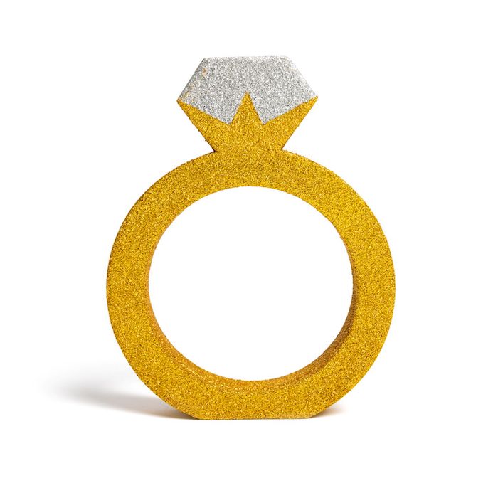 Guld Ring Borddekoration til Bryllup - 21,5 x 16 cm
