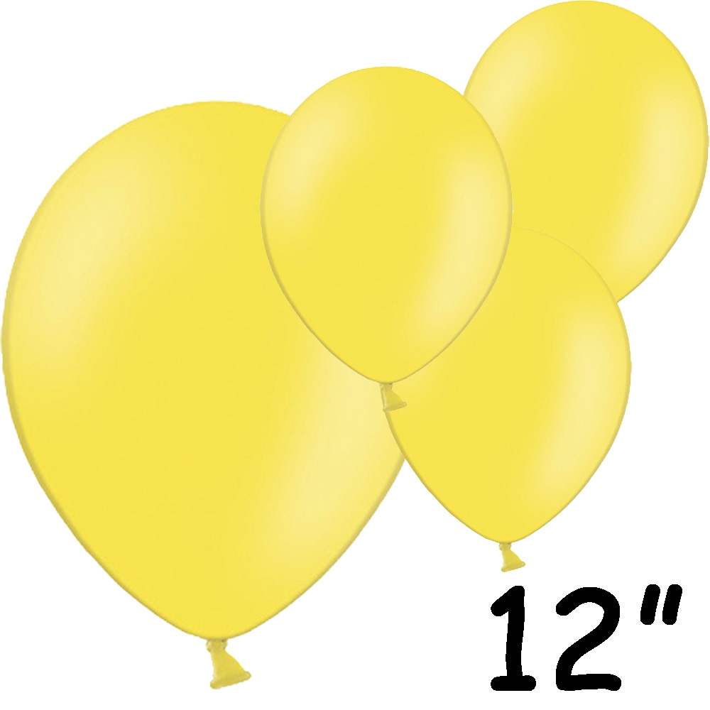 Gule Latex Balloner 12" - 100 stk. til Festlige Begivenheder