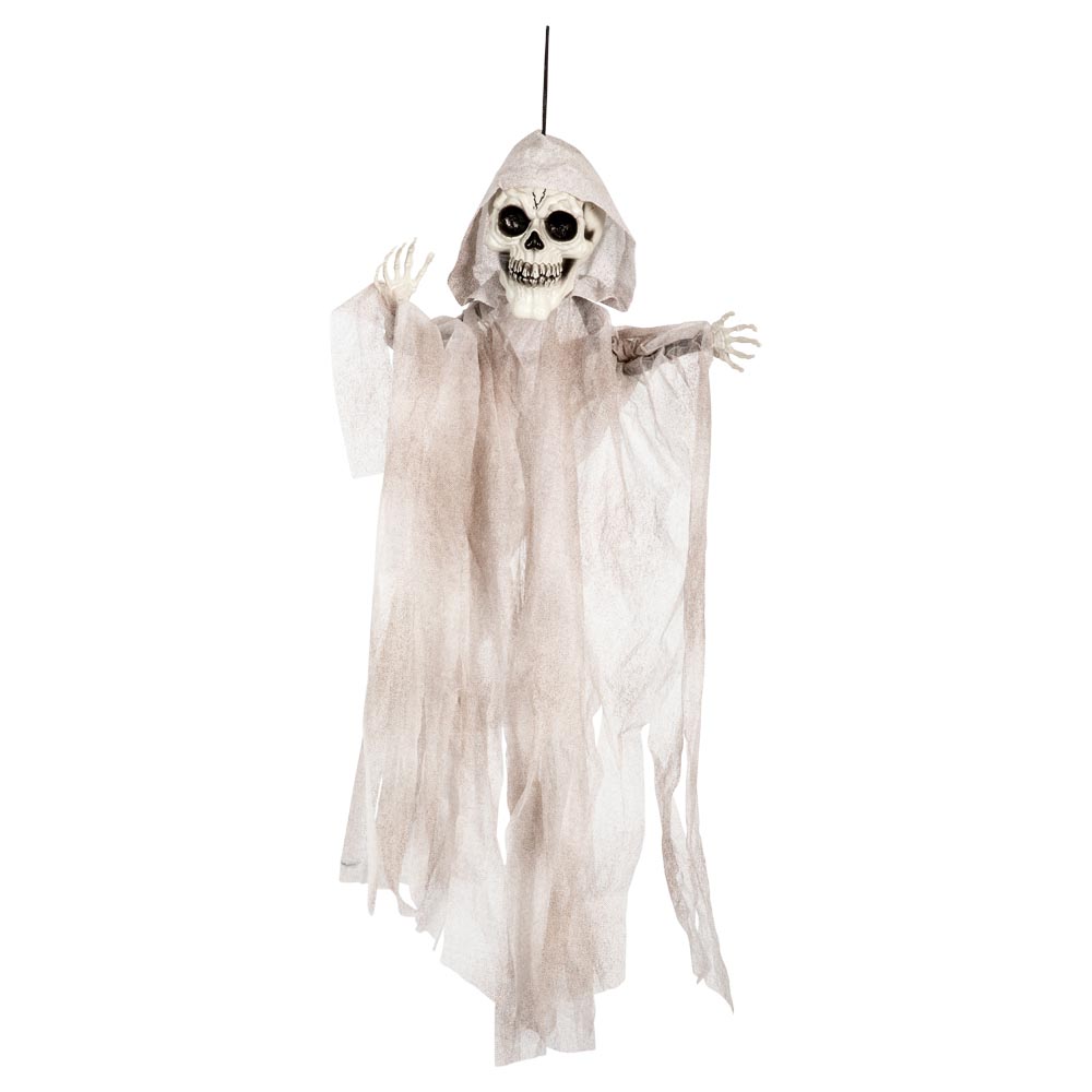 Hængende Hvidt Skelet - Uhyggelig Halloween Dekoration 90 cm