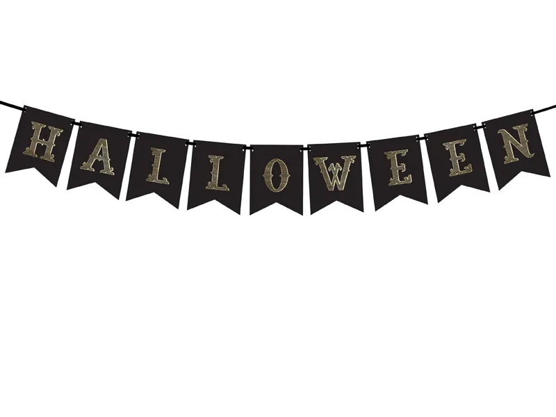 Halloween Banner - Sort Guirlande til Festen