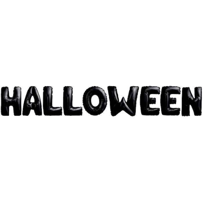 Halloween Folieballoner i Sort - 40 cm til Festen