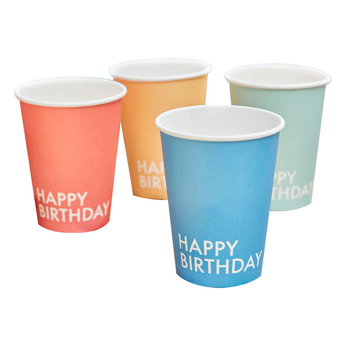 Glade Fødselsdag Papkrus 8 stk. i Flere Farver - 265 ml
