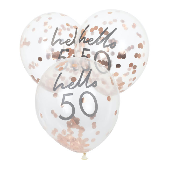 50 Rosa Guld Balloner til Fødselsdag - PartyVikings.dk