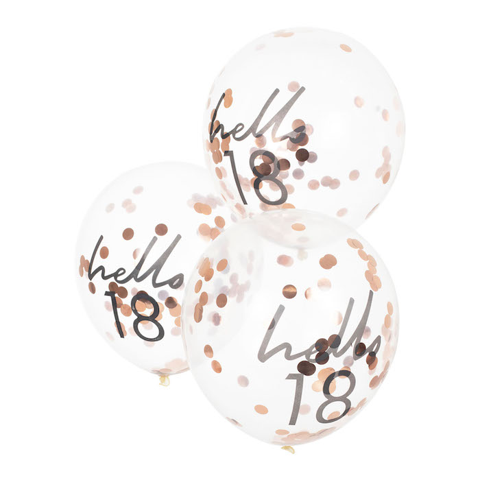 Hello 18 Rose Gold Fødselsdagsballoner - Feststemning!