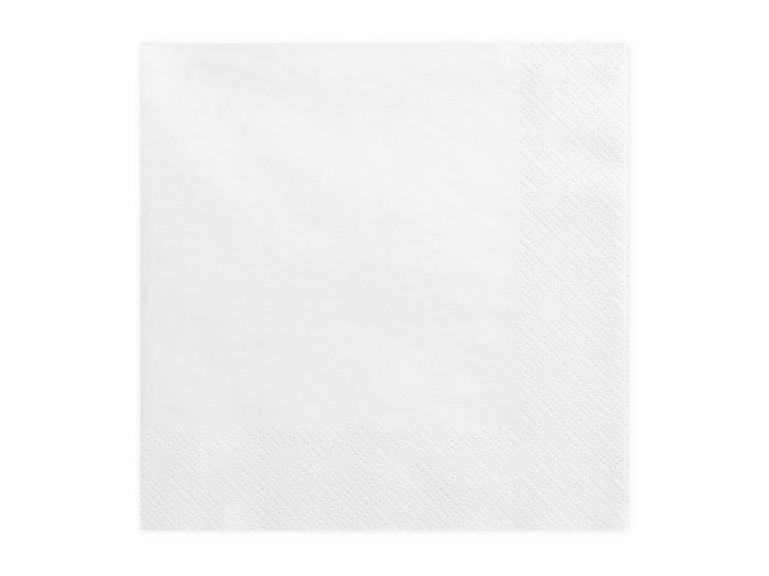 Hvide 2-lags Servietter 20x33 cm - Perfekte til fest!