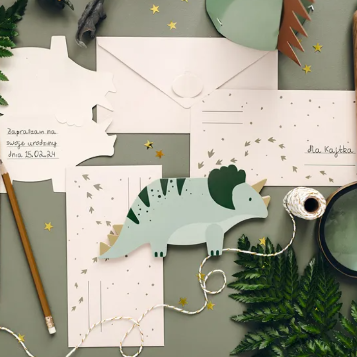 Dinosaurdesign Invitationskort - Perfekte til Festen!