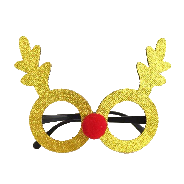 Julebrille med Guld Rensdyr - Perfekt til Jul!
