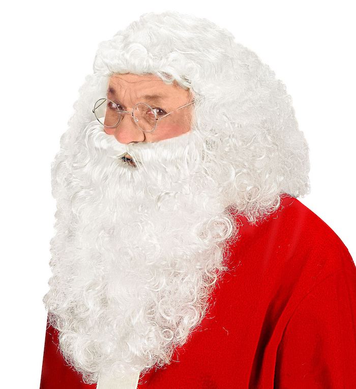 Julemand Paryk med Skæg - Perfekt til Julefesten!
