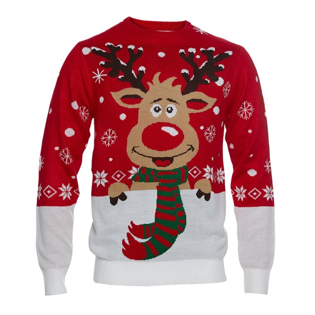 Julesweater Rudolf i økologisk bomuld - perfekt til jul!