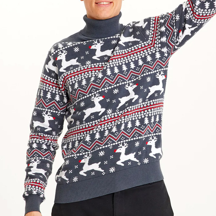Stilet Turtleneck Julesweater i Økologisk Bomuld