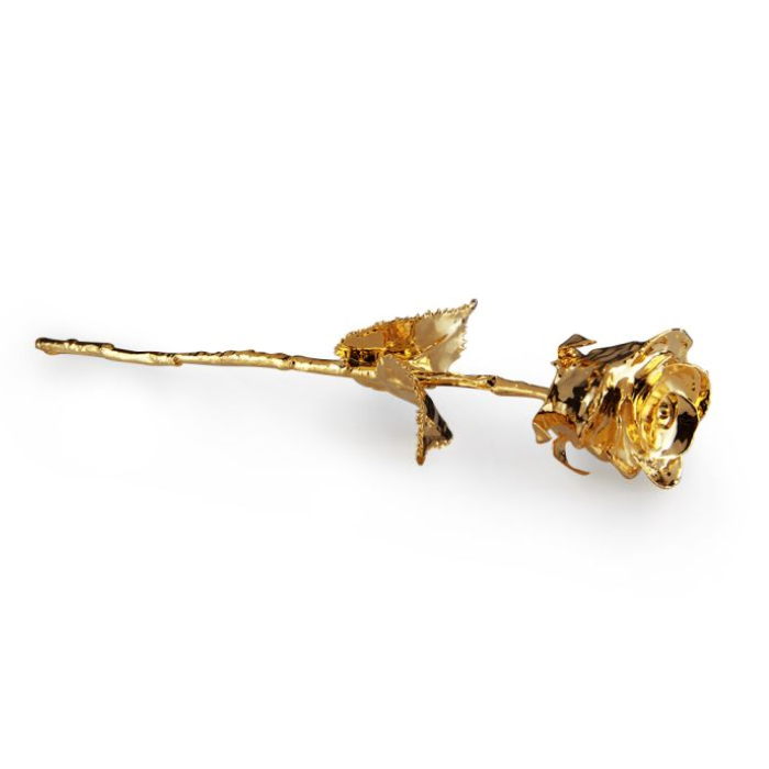 24K Guld Rose 28 cm med Sort Gaveboks - Fantastisk Tilbud!
