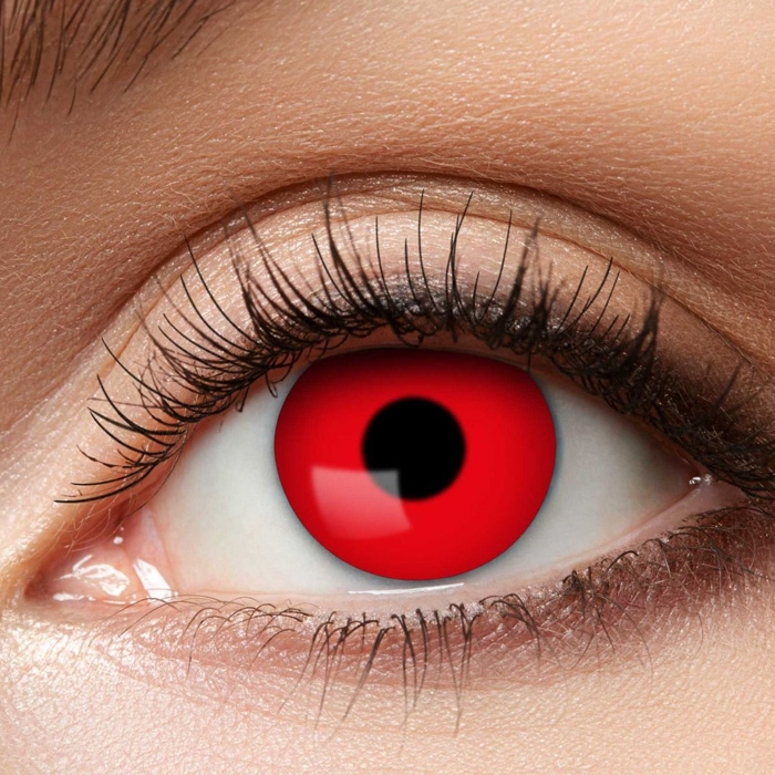 Blodrøde Kontaktlinser til Halloween - Gør Dit Look Uimodståeligt!