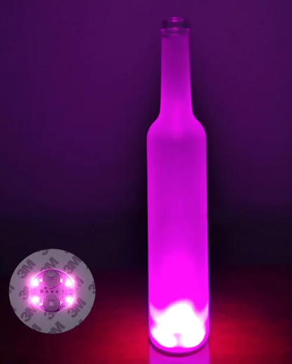 Led Flaske Lys Pink