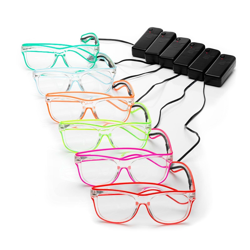 LED Festbriller i Wayfarer Design - Få dem nu!