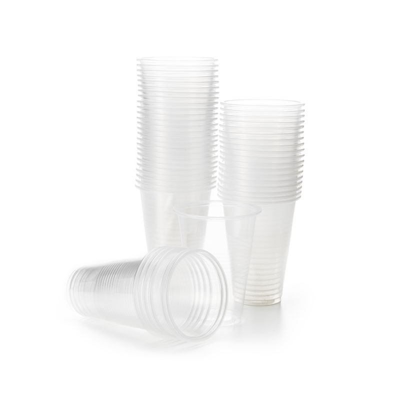 1 Liter Transparent Plastikkrus til Øl - PartyVikings.dk