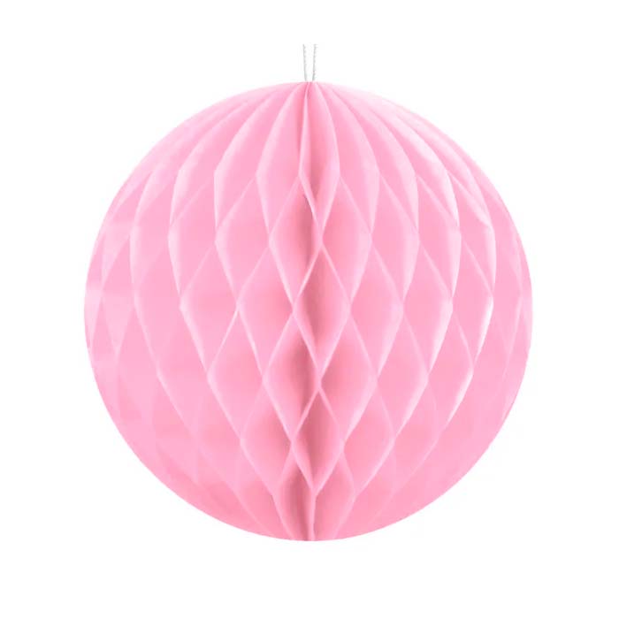 Lyserød Honeycomb 40 cm - Skab en hyggelig stemning!