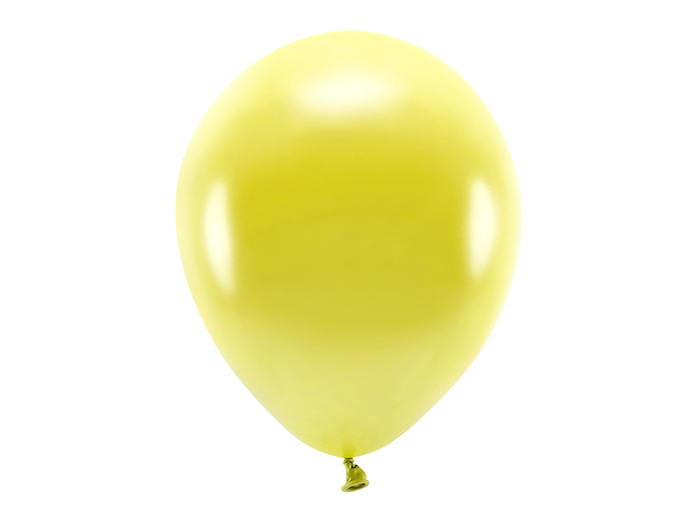 Metallic Gule Balloner - 10 stk. til festlige anledninger