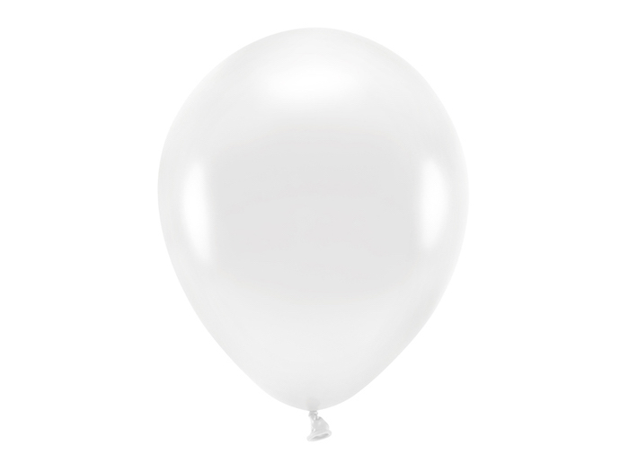 Metallic Hvide Balloner - 10 stk. til Festen!