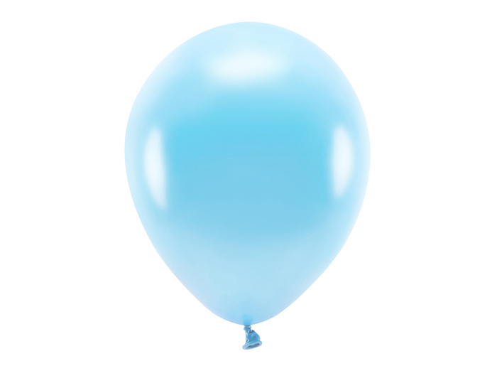 Metallic Lyseblå Balloner 10 stk. - Perfekte til Fest!