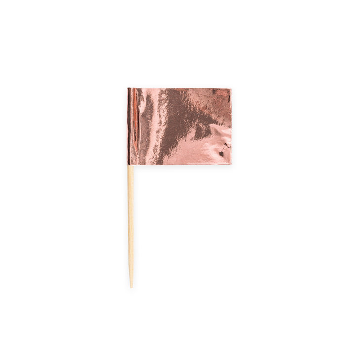 Metallic Rose Gold Træpinde 50 stk. til Festpynt