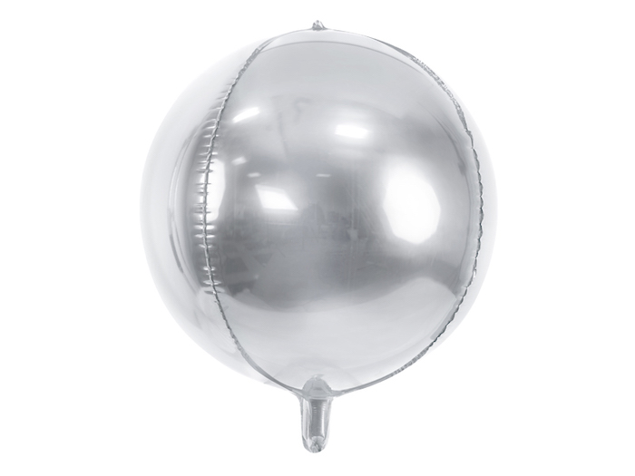 Metallisk Sølv Folieballon ø40