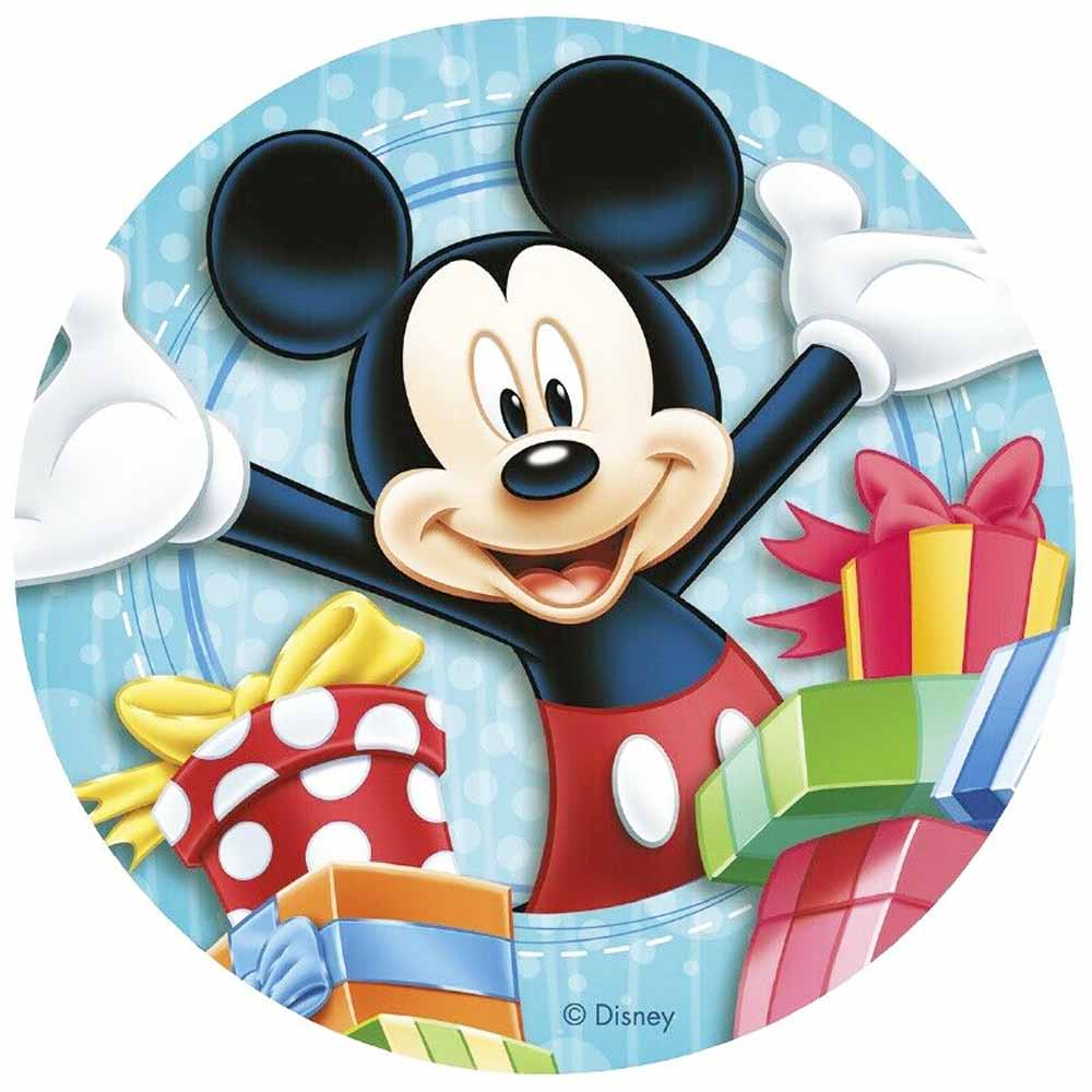 Mickey Mouse Sukkerfri Kageprint til Fødselsdagspynt 20 cm