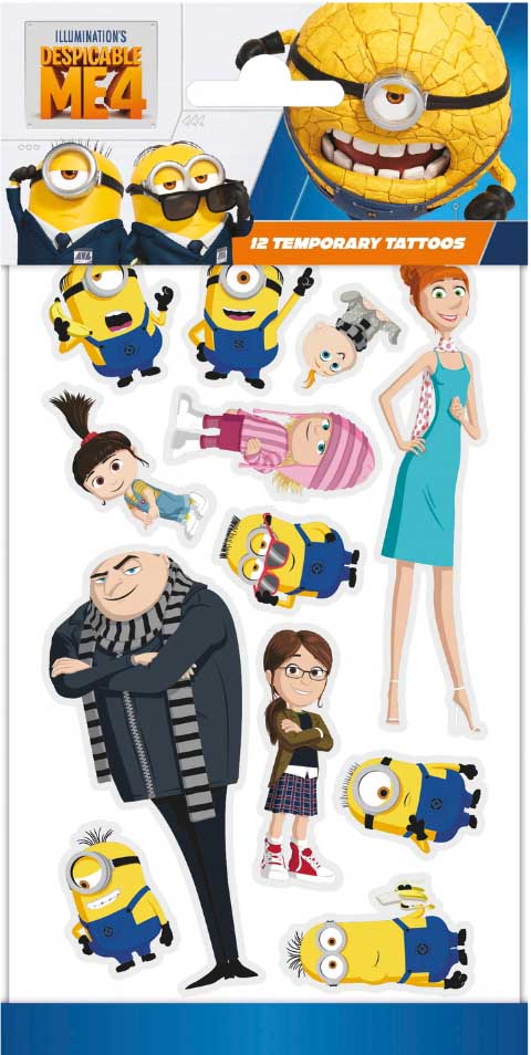 Minions Tatoveringer – 12 Stk til Fødselsdagsfest!