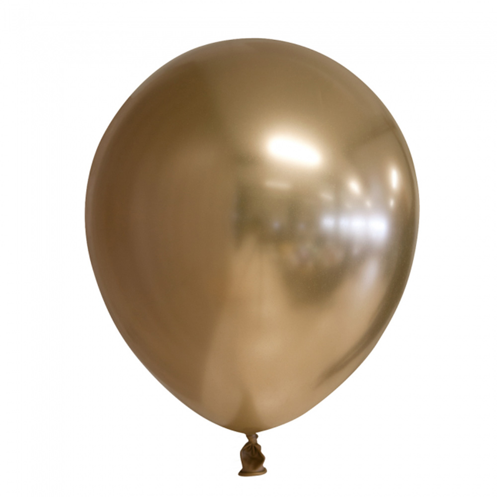 Spejl Chrome Guldballoner 10 Stk – Festlig Dekoration!