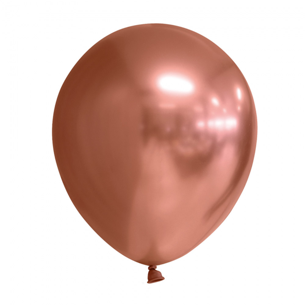 Kobberfarvede Chrome Balloner - 10 Stk. til Festen