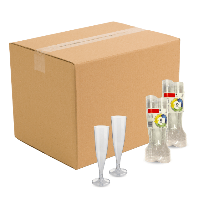 150 Champagneglas i Transparent Plastik - Super Tilbud!