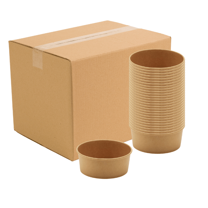 750 stk. Engangs Papbowle 300 ml - Fantastisk Tilbud!