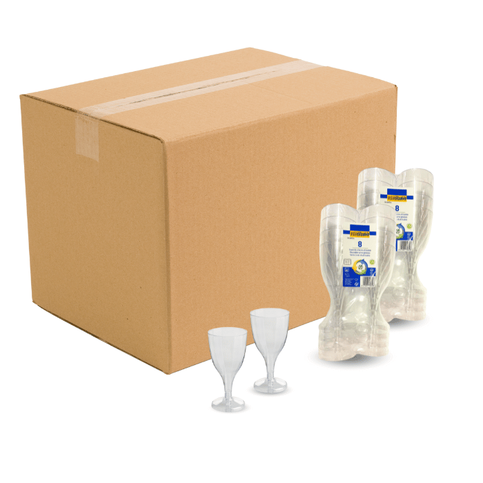 170 Stk. Transparent Plastik Vinglas - Fantastisk Tilbud!