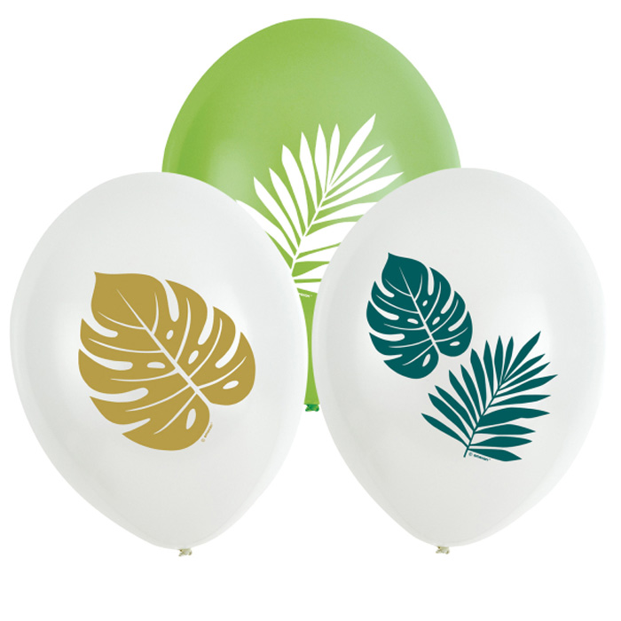 Monstera Palme Balloner - 6 stk. til festlige anledninger