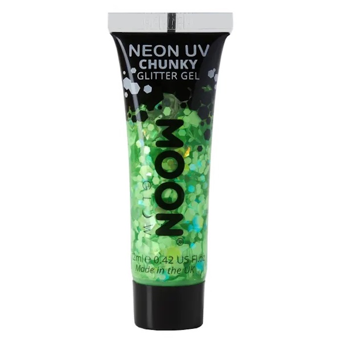 Neon Grøn Chunky Glitter Gel fra Moon Creations