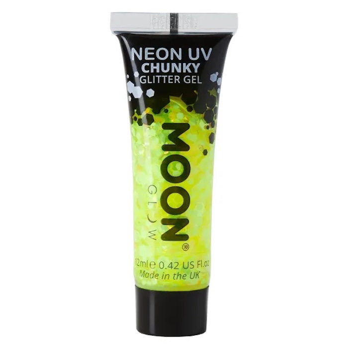 Neon Gul Chunky Glitter Gel - Uv-Fest 12 Ml