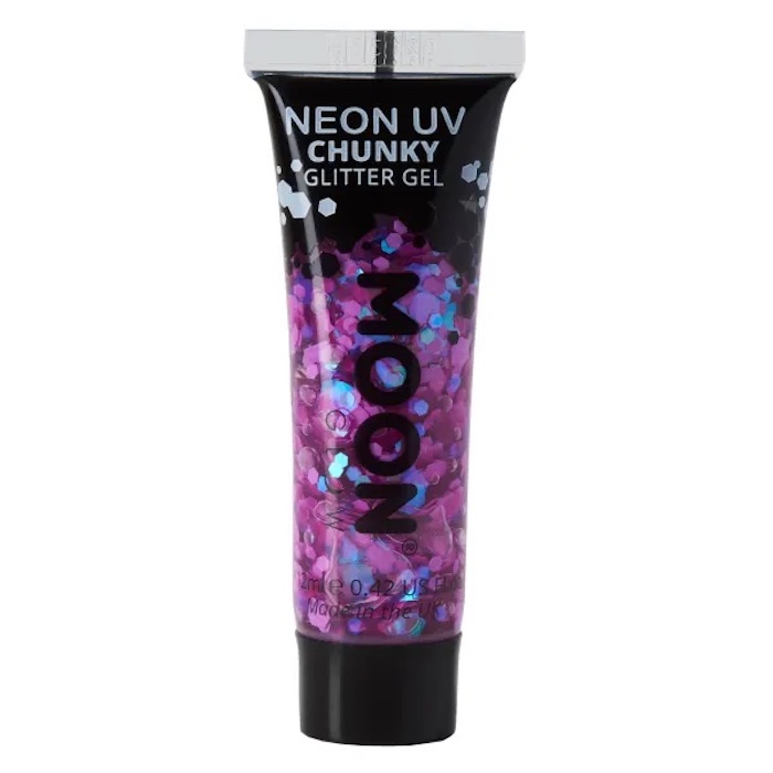 Neon Lilla Chunky Glitter Gel fra Moon Creations