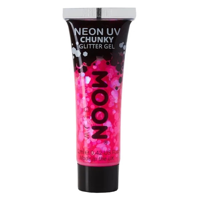 Neon UV Chunky Glitter Gel Magenta fra Moon Creations